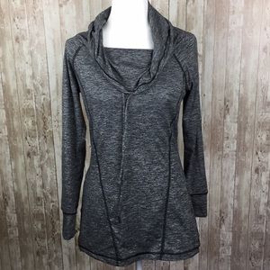 Pink Lotus Grey Athletic Hooded Sweater Size S